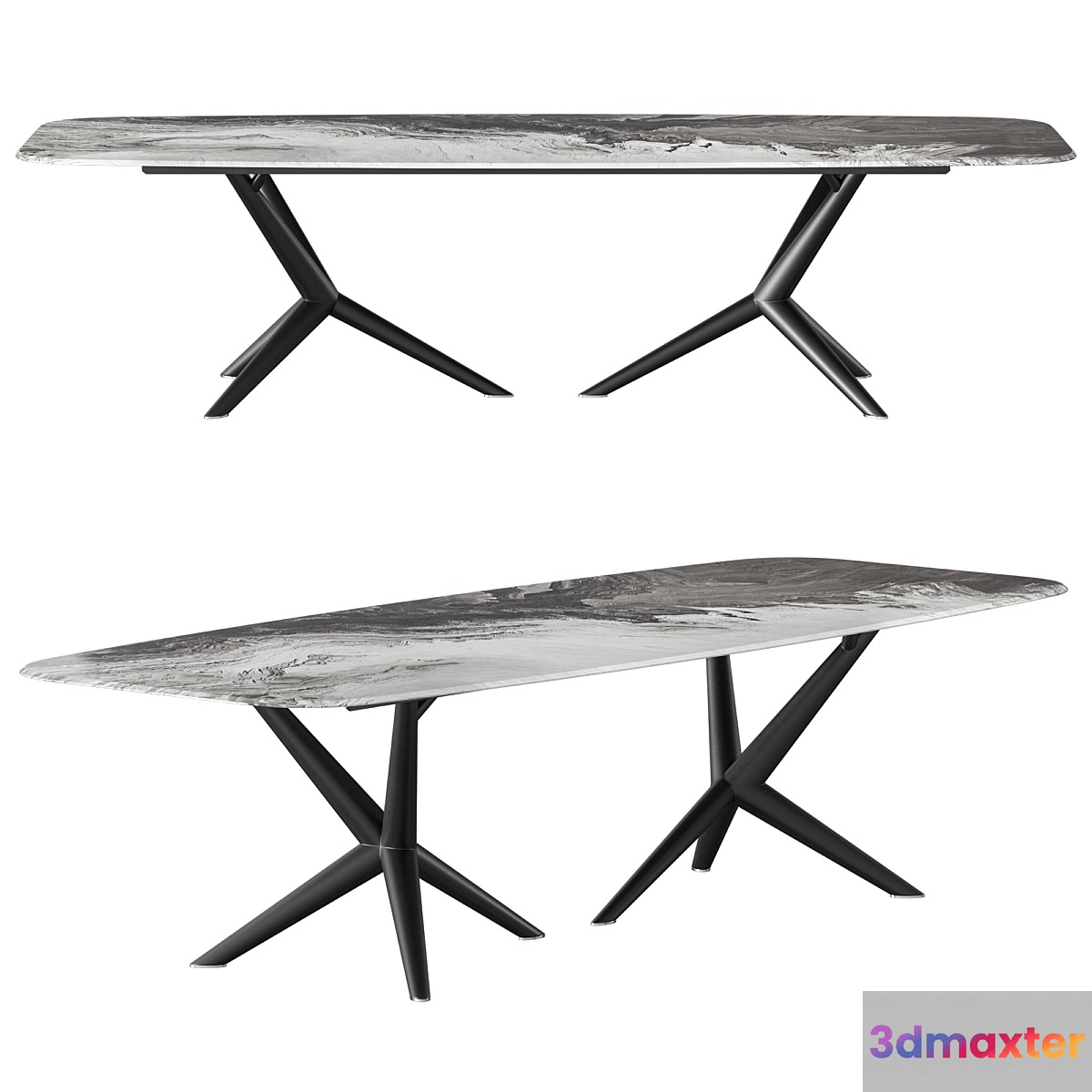 Cattelan Italia Atlantis Crystalart Dining Table 3D Max