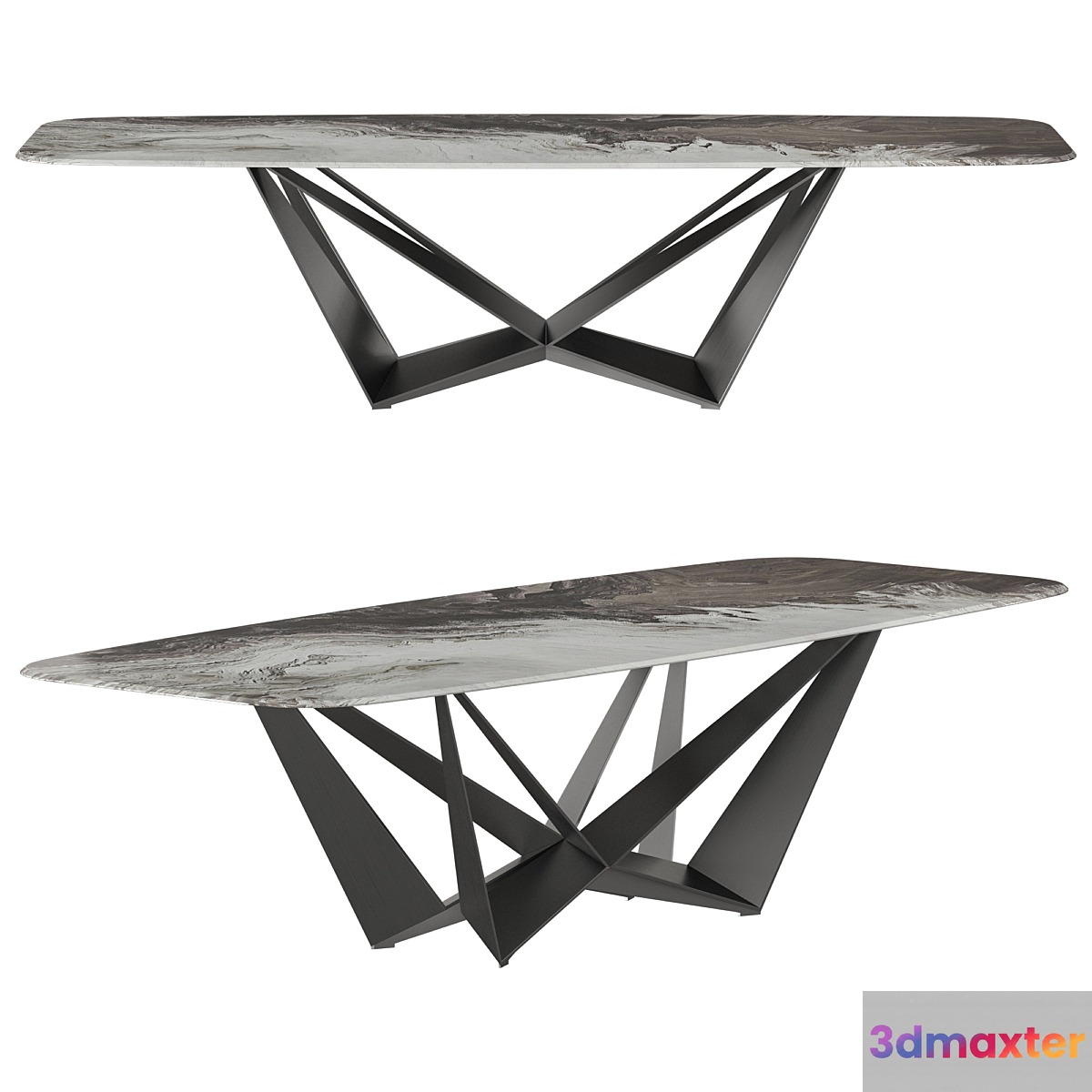 Cattelan Italia Skorpio Crystalart  Dining Table 3D Max