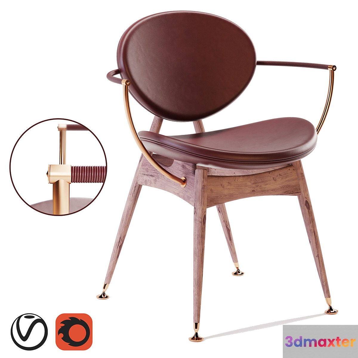 Siglo modern circle chair 3D Max