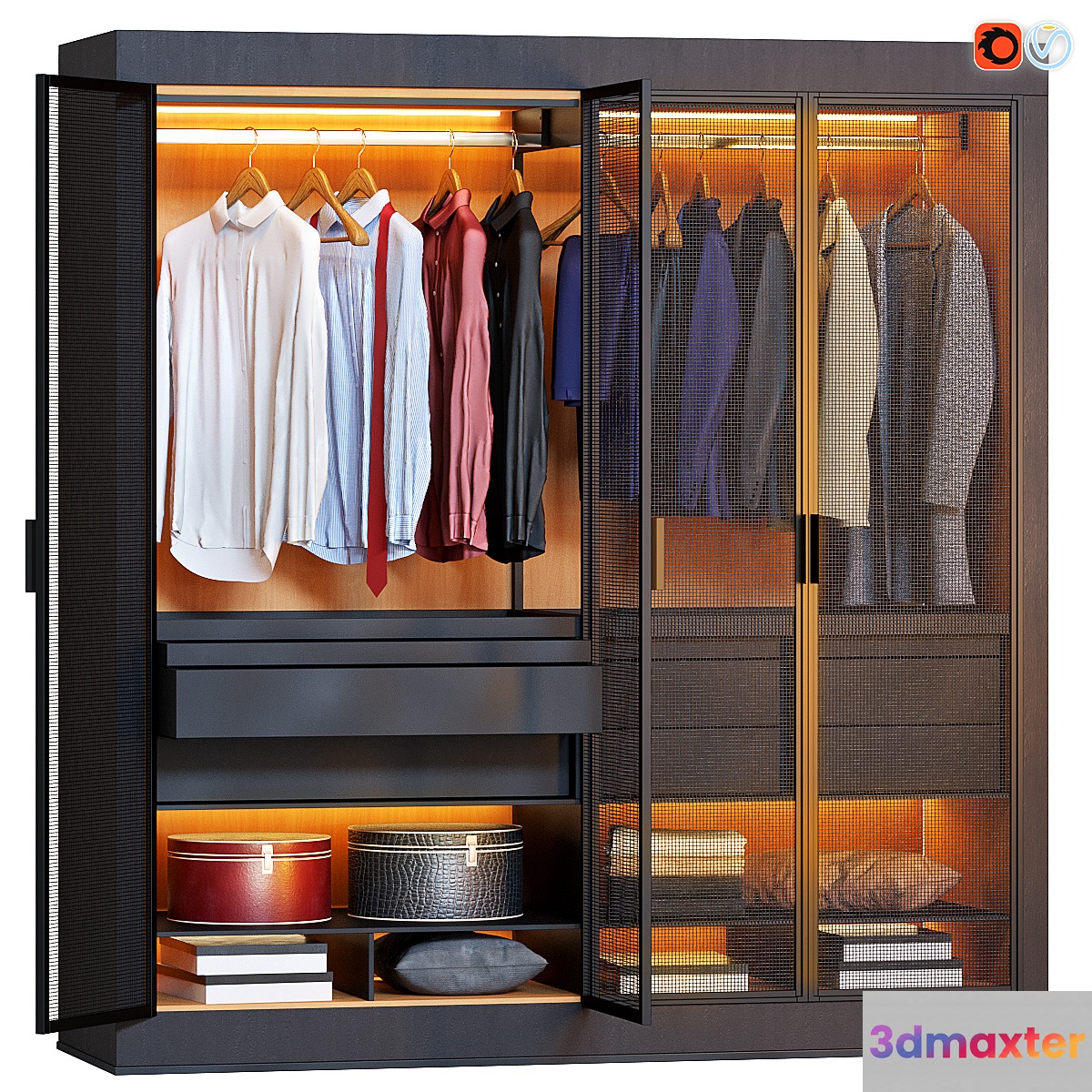 Wardrobe Eracle Dark 3D Max