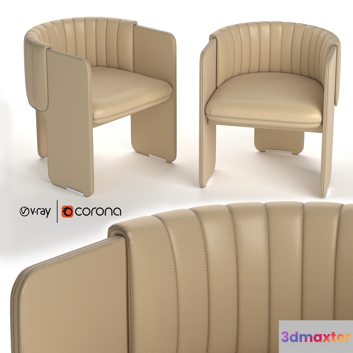 Luigi Massoni Armchair for Poltrona Frau 3D Max