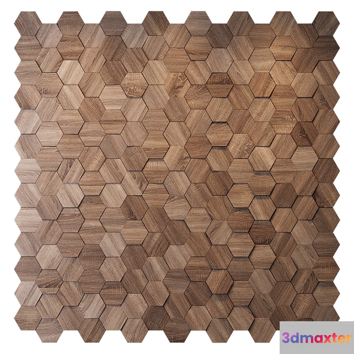 Hexagon wood panel 3D Max