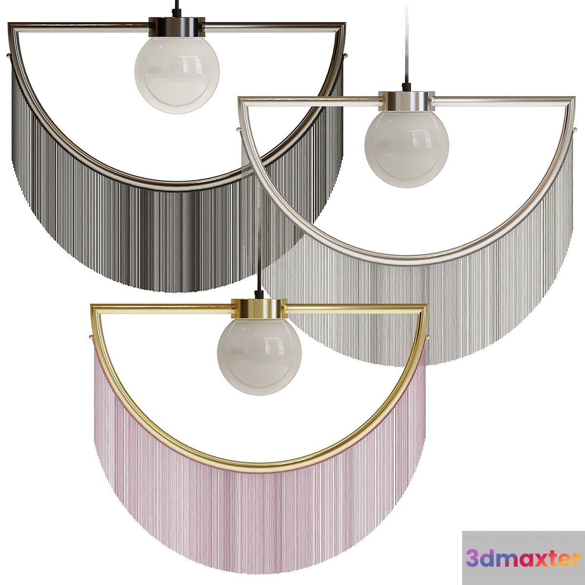 WINK Houtique pendants 3D Max