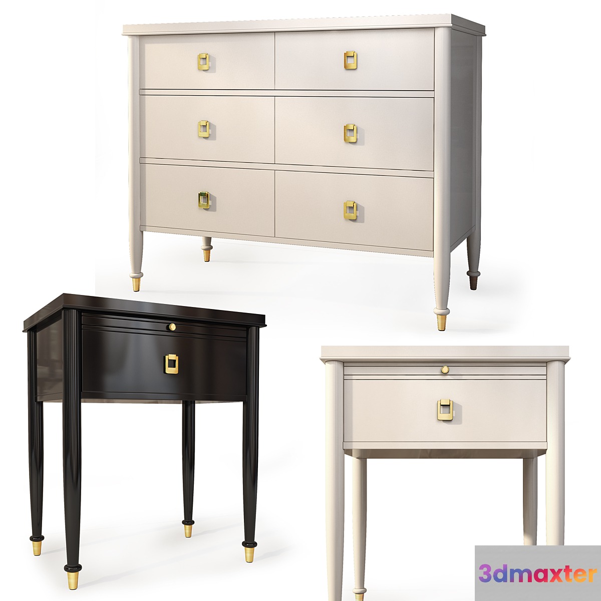 Chest and nightstand Lacourte. Dresser nightstand by Williams Sonoma - No.4