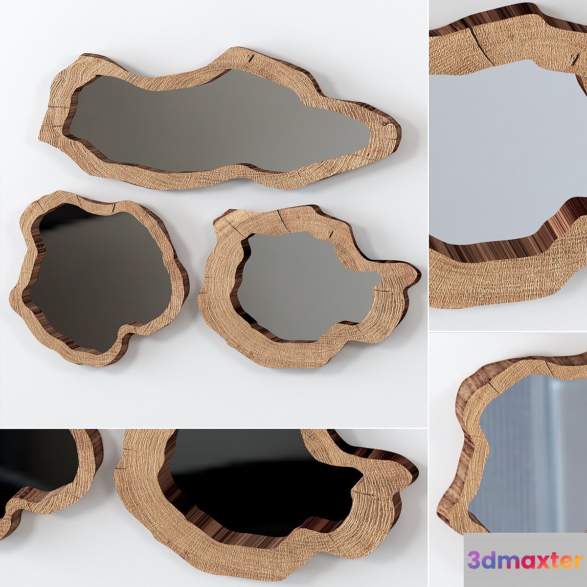 Collection of slab mirrors. 3D Max