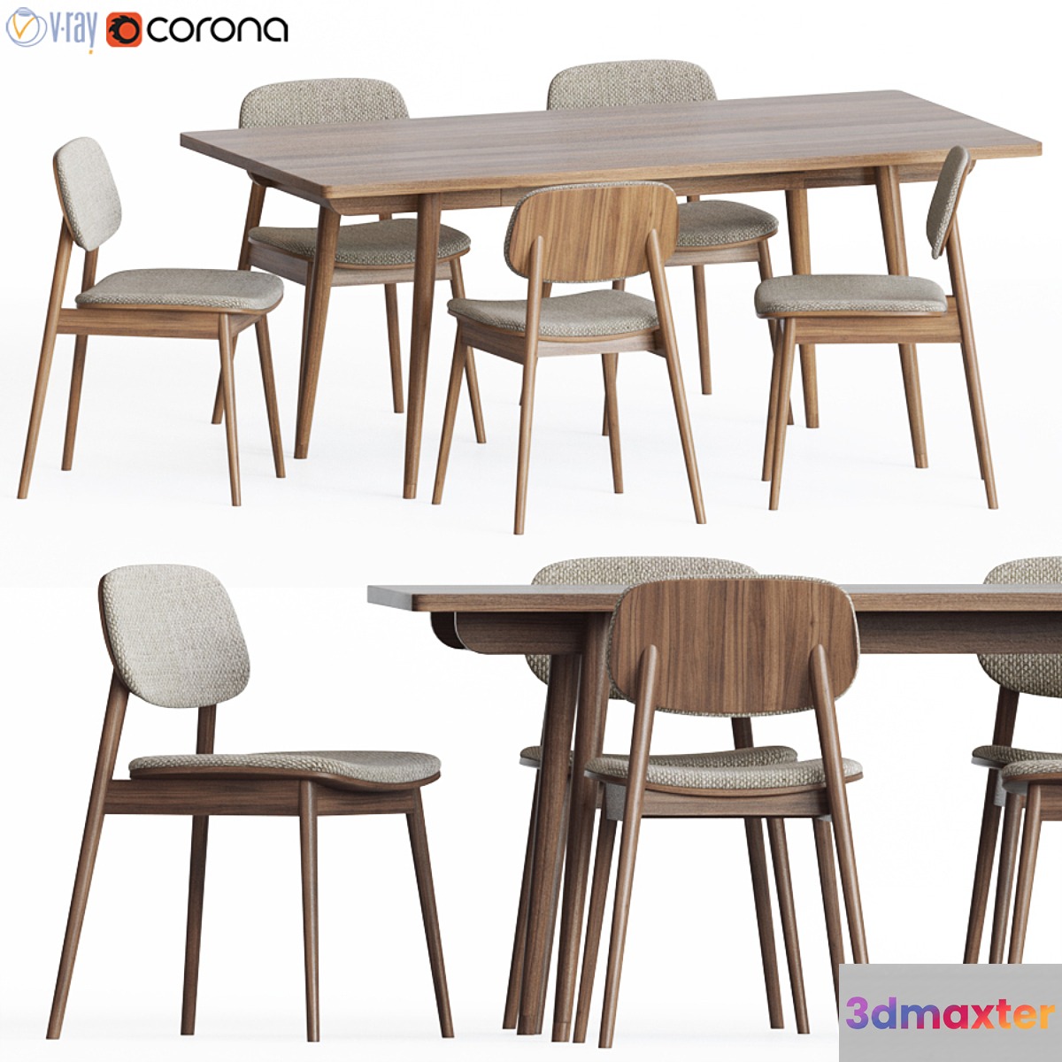 Dining Set 49 3D Max