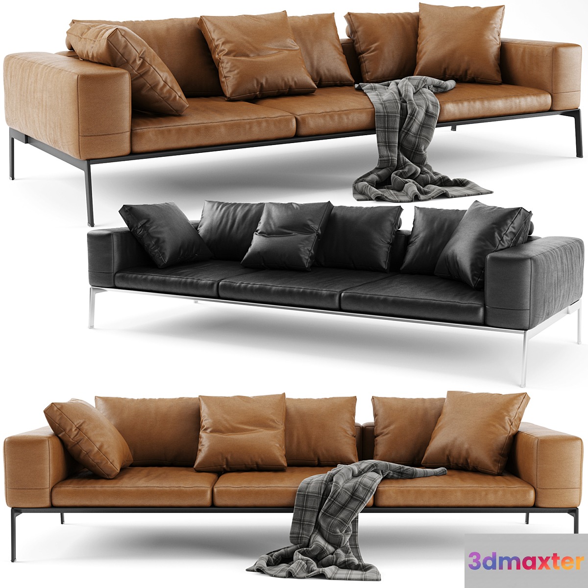 Flexform Lifesteel Sofa 3D Max