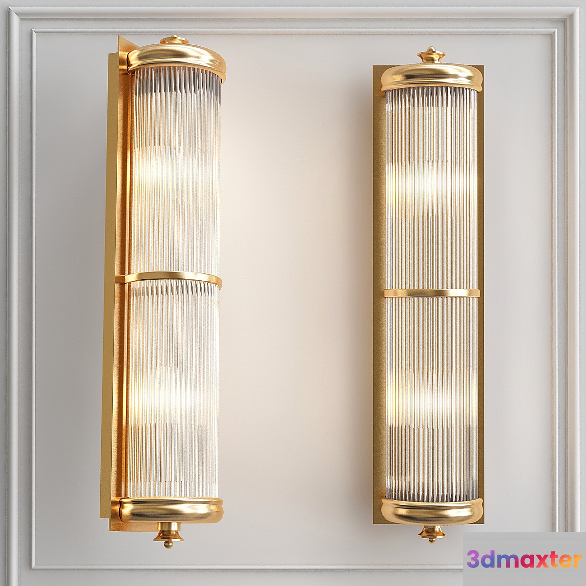 Wall Lamp Glorious XL Brass 3D Max