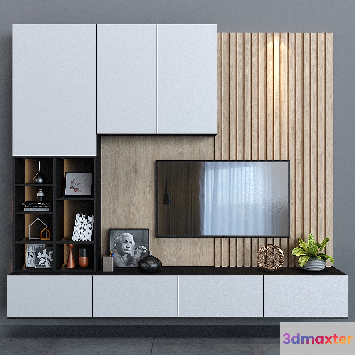 tv wall set 33 - No.2 3D Max
