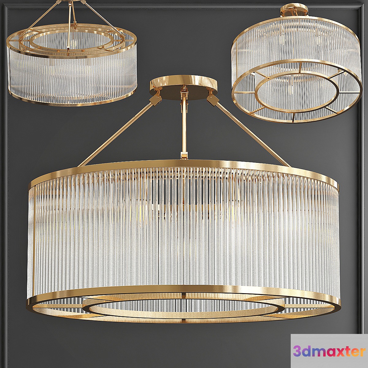 Ceiling lamp Ceiling Lamp Bernardi Bronze 3D Max