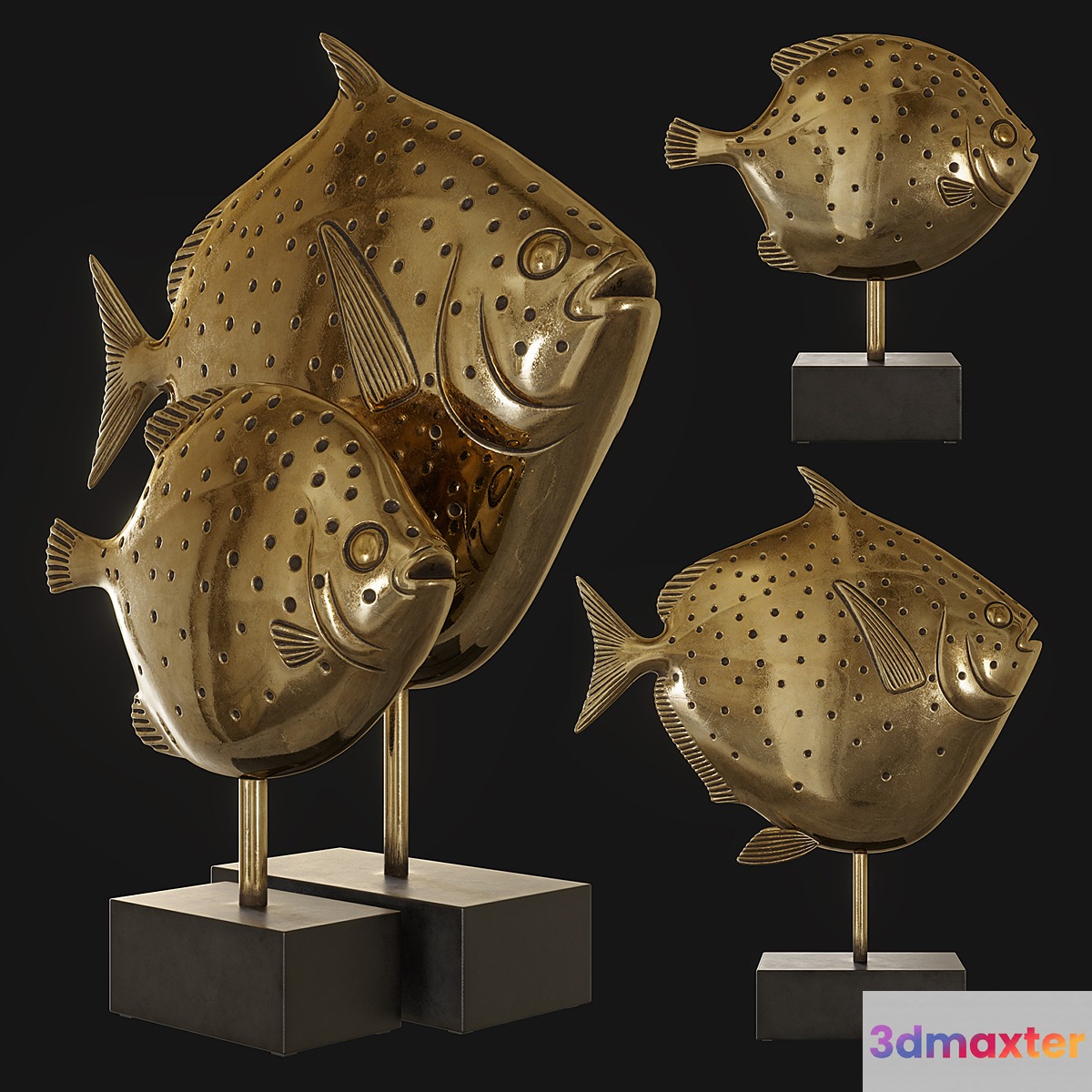 Kare Fish Big and Small 3D Max