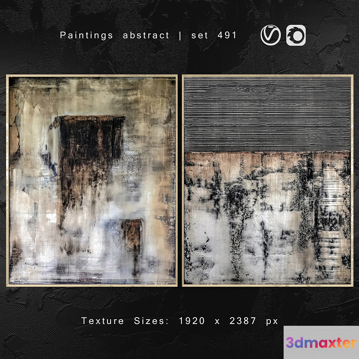 Paintings abstract | set 491 3D Max