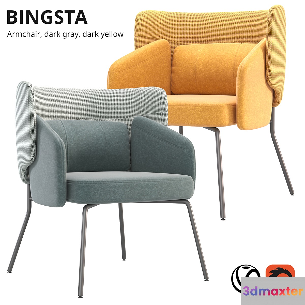 IKEA BINGSTA armchair 3D Max