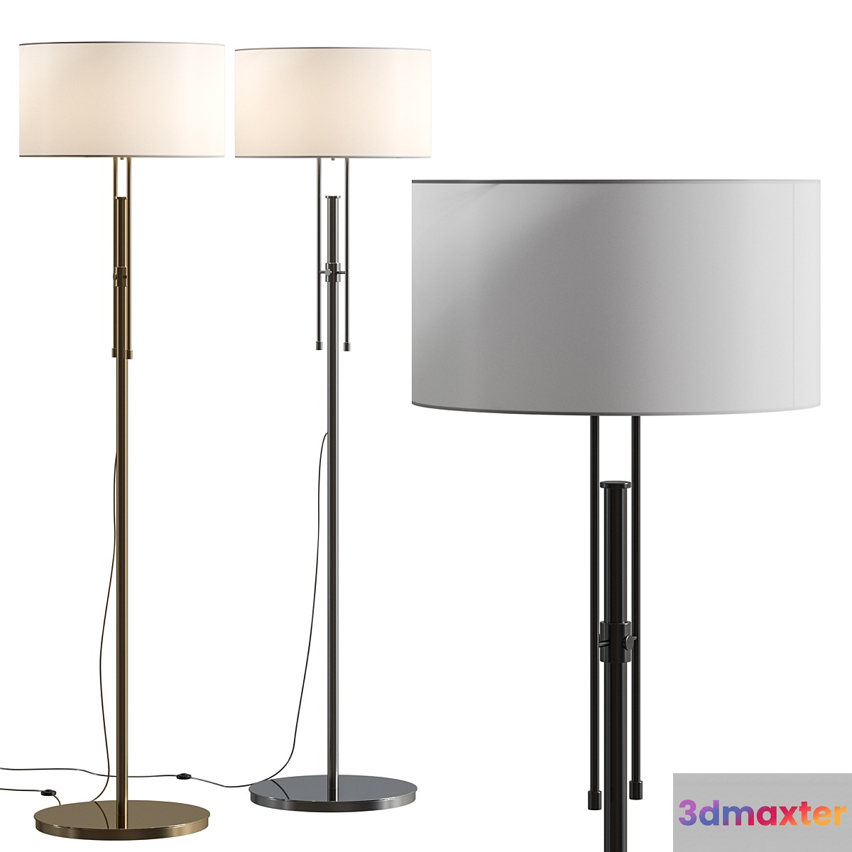 Crate & Barrel Cameron Adjustable Floor Lamp 3D Max