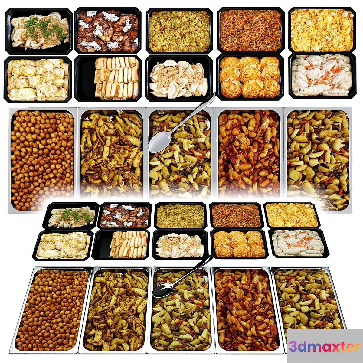 Meal line food 3D Max