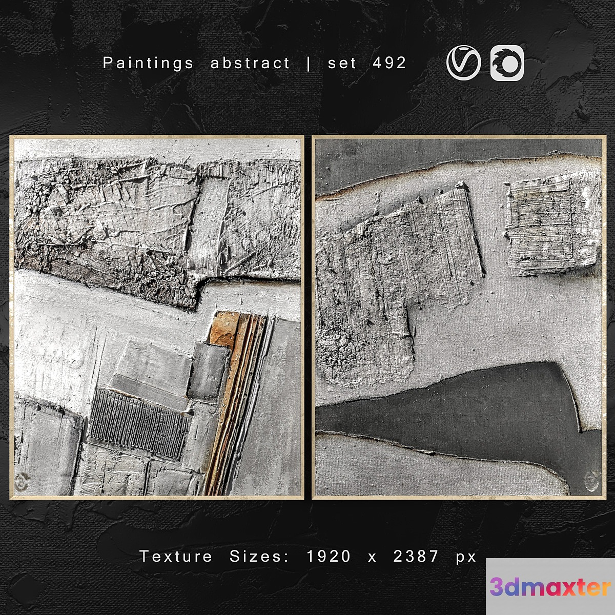 Paintings abstract | set 492 3D Max
