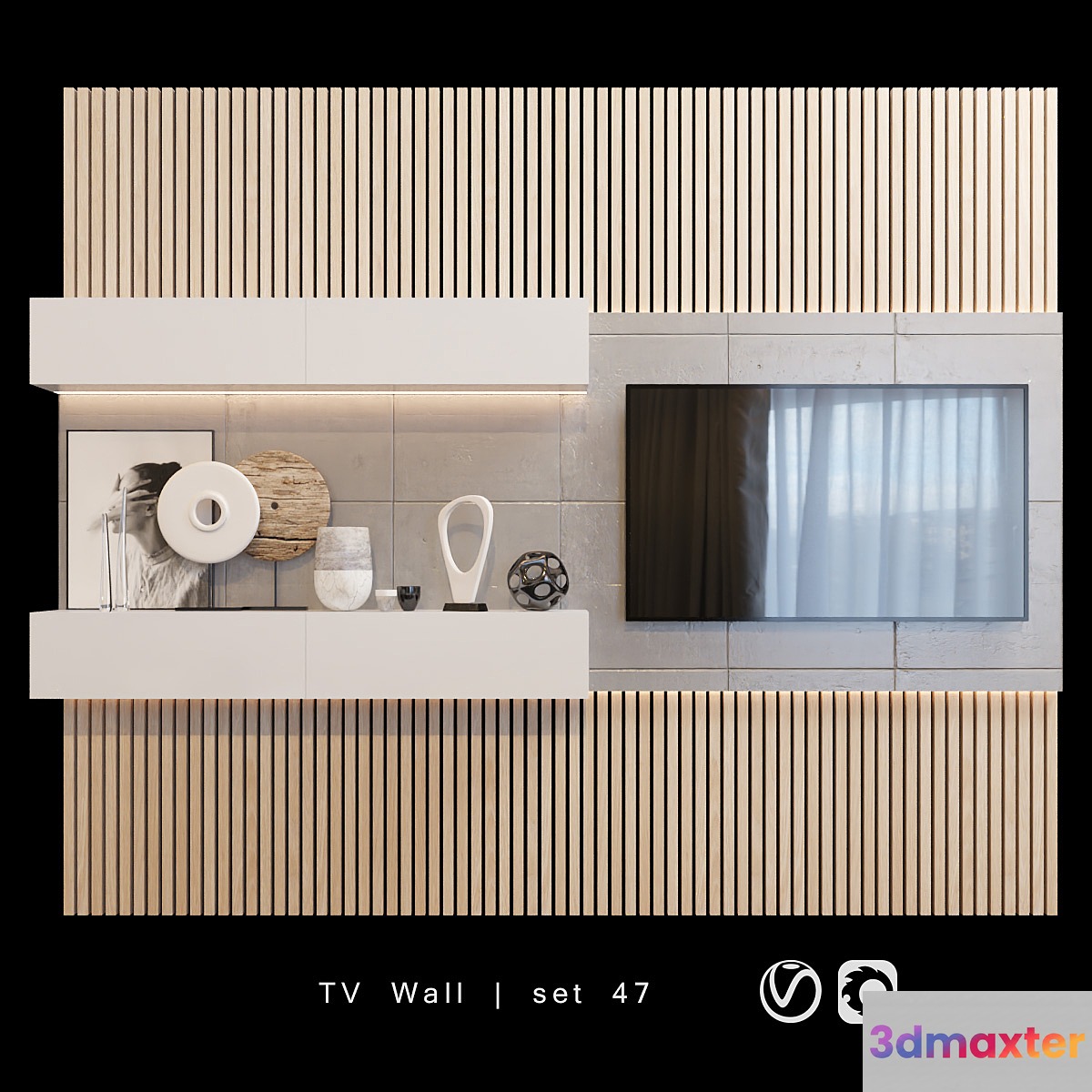 TV Wall | set 47 3D Max