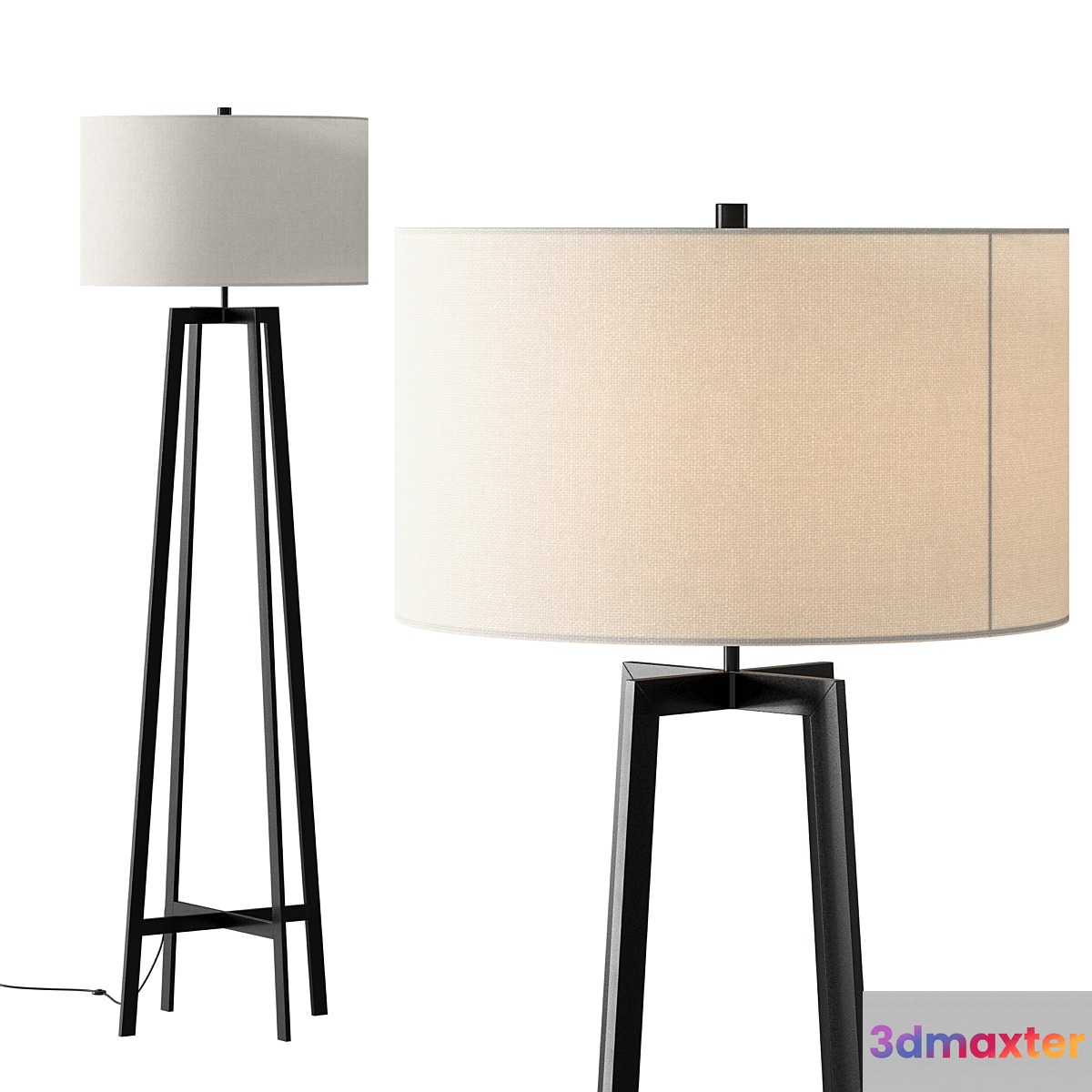Crate and Barrel Castillo Floor Lamp 3D Max