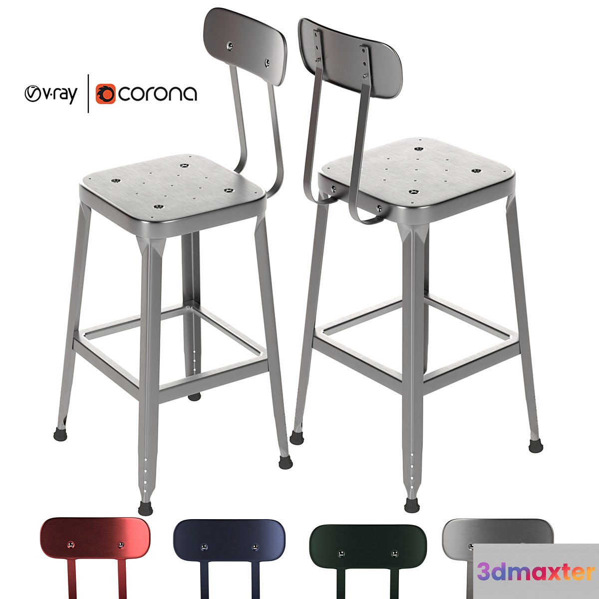 Schoolhouse Backed Utility Stool 26