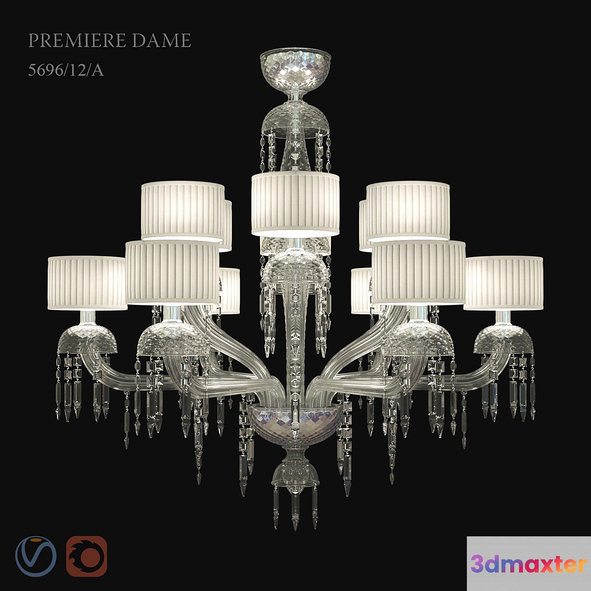 Barovier & Toso Chandelier Premiere Dame 5696_12 _ A
