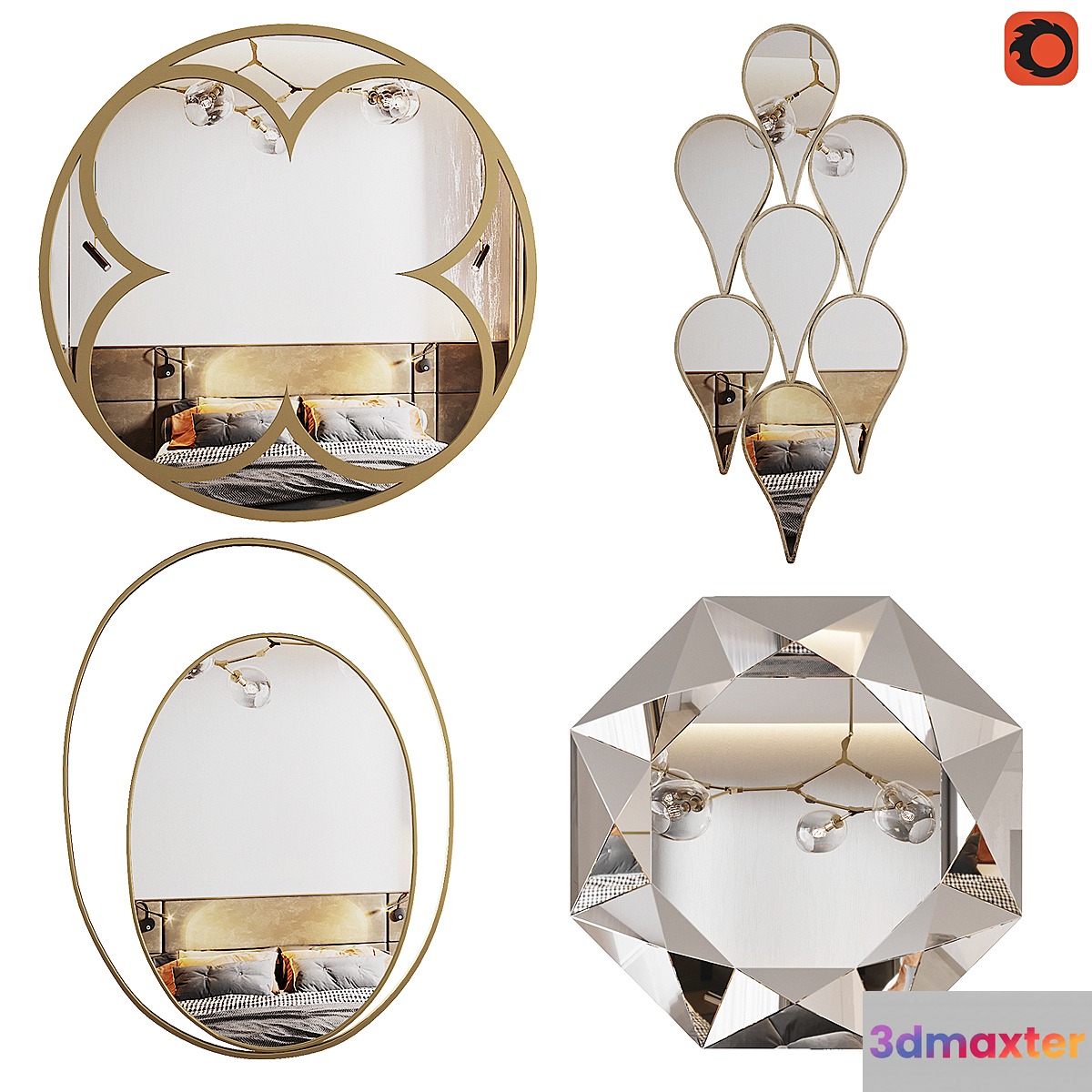 Mirrors Garda Decor - No.2 3D Max