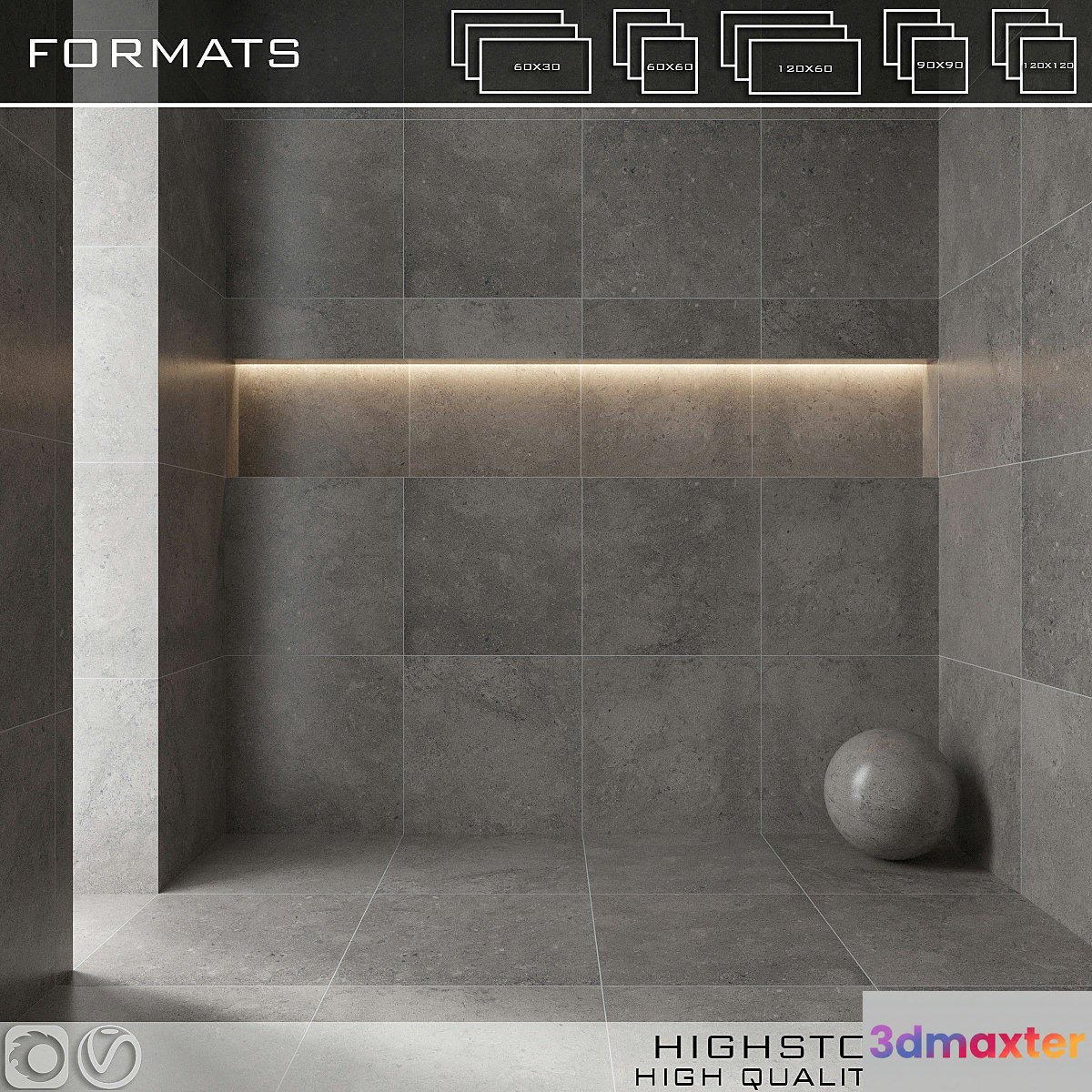 SANT AGOSTINO HIGHSTONE GRAY 3D Max