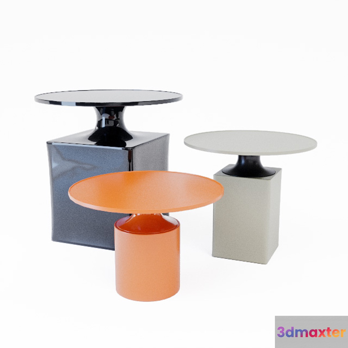 Side tables set 3D Max