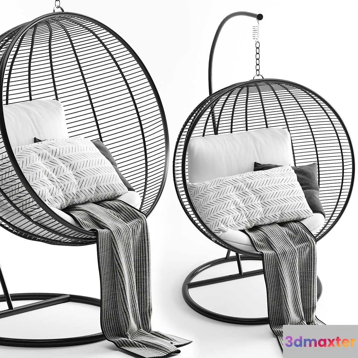 Hanging chair black 3D Max