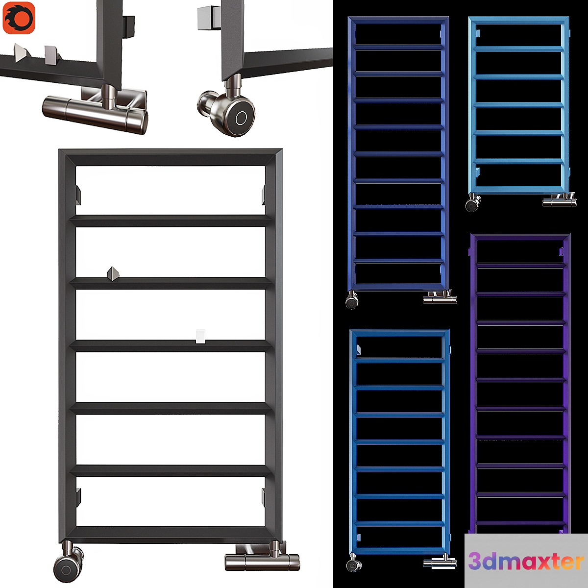 Heated towel rail Terma Diamond 500