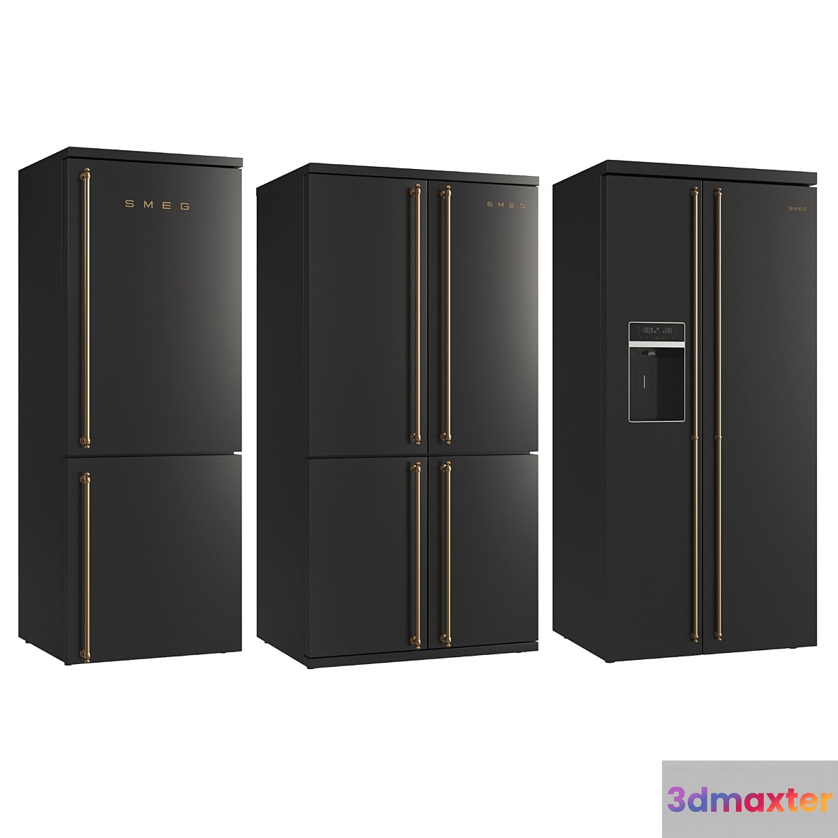 Smeg Coloniale Refrigerators black