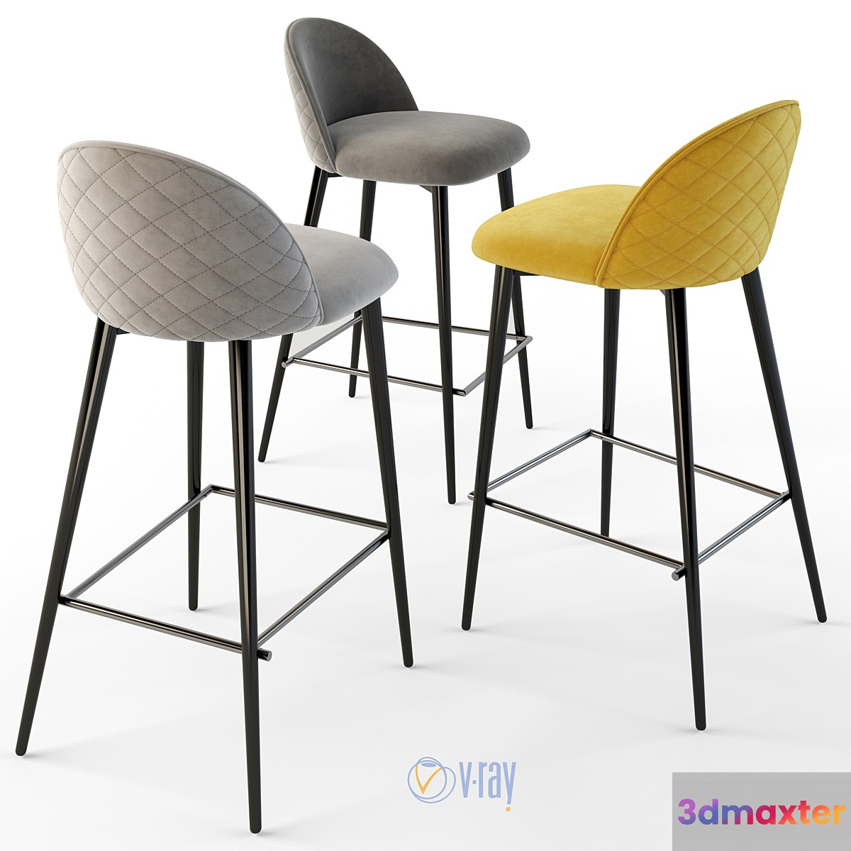 Top concept. Bar stool Marcus. 3D Max