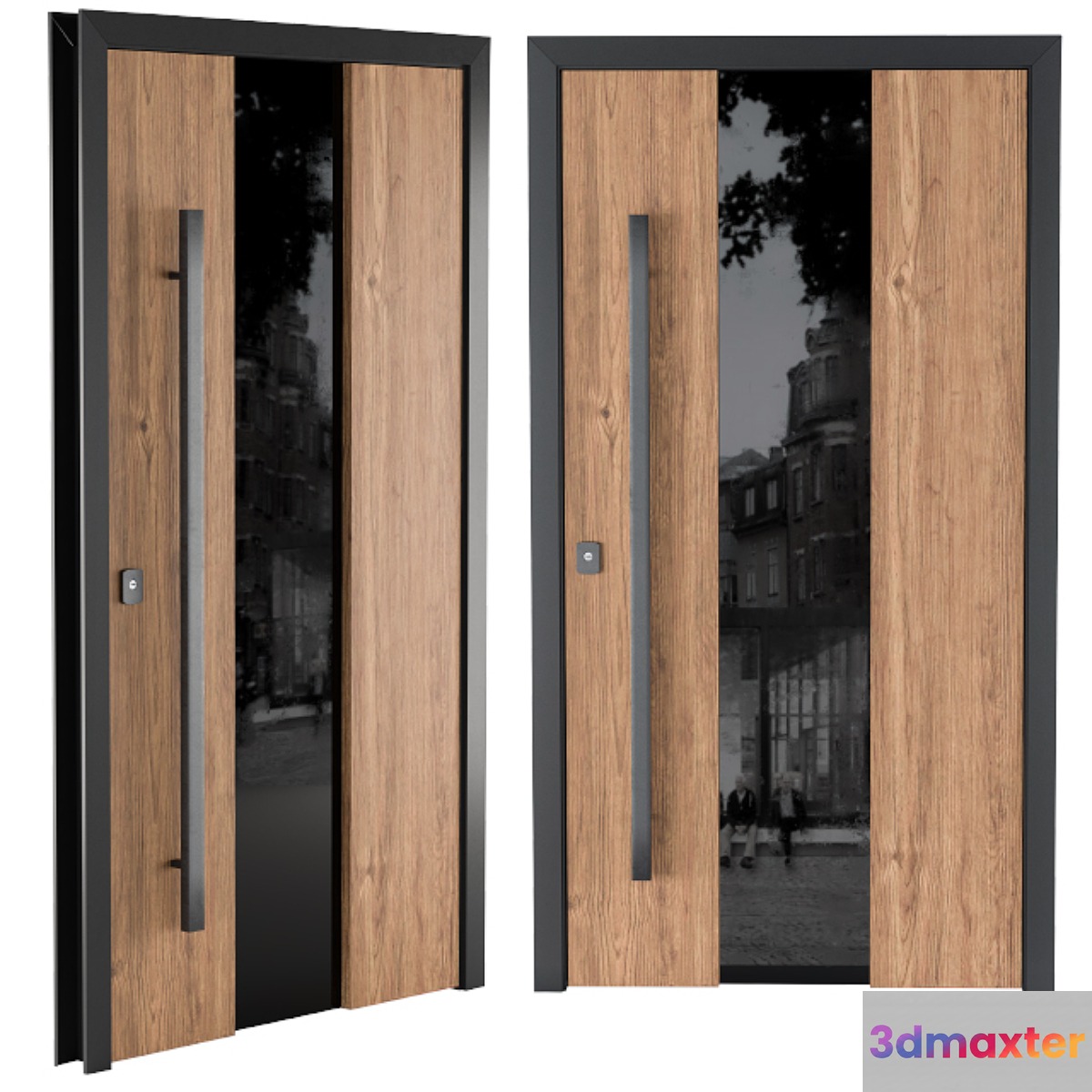 Door Wooden and Glass - No.3