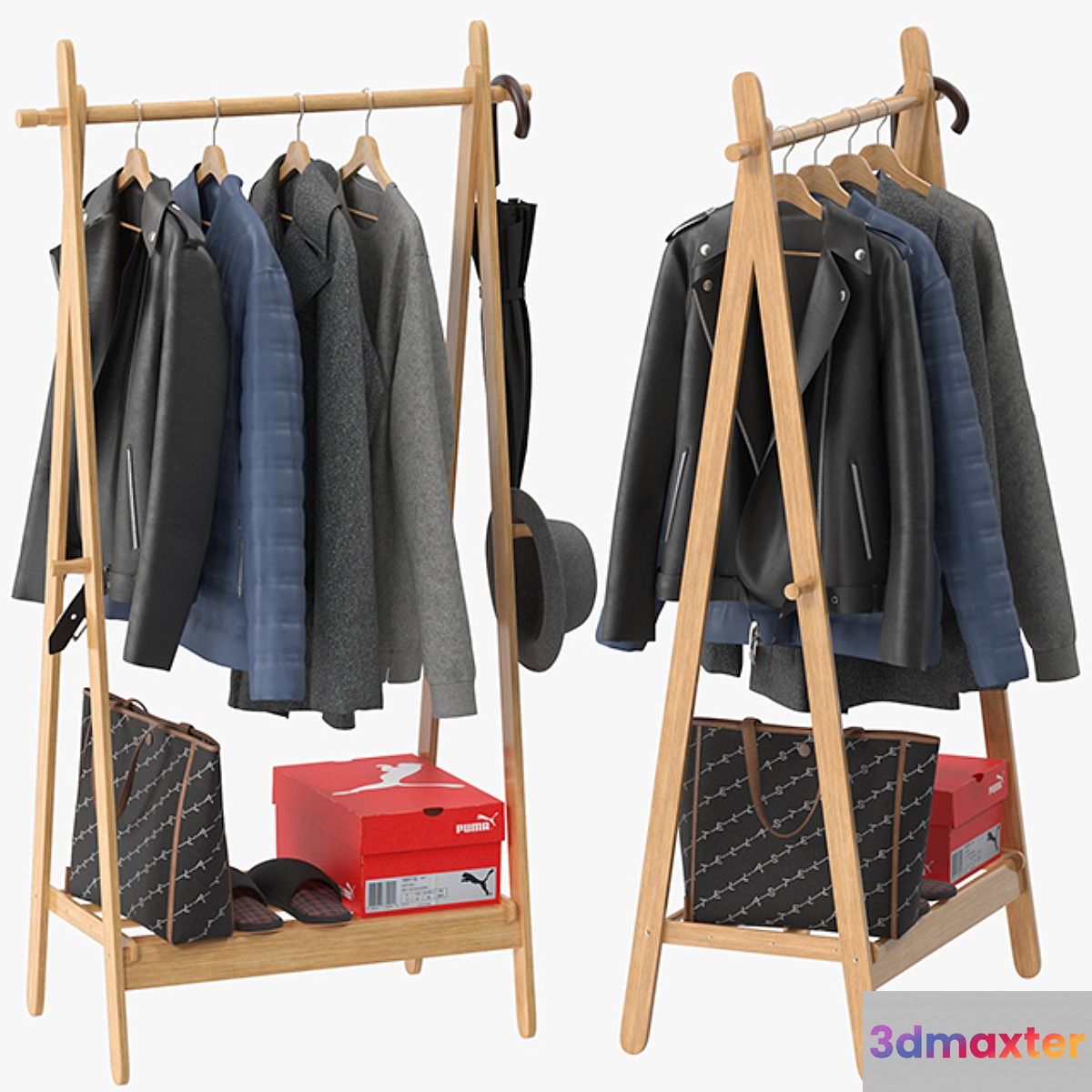 LANGRIA Foldable Bamboo Clothes 3D Max