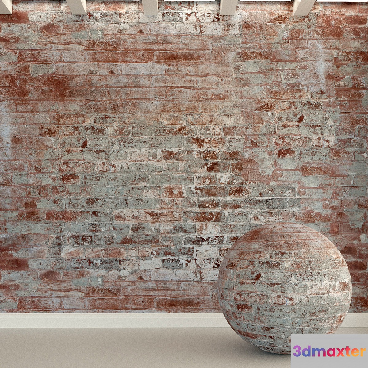 Brick wall. Old brick. 100 3D Max