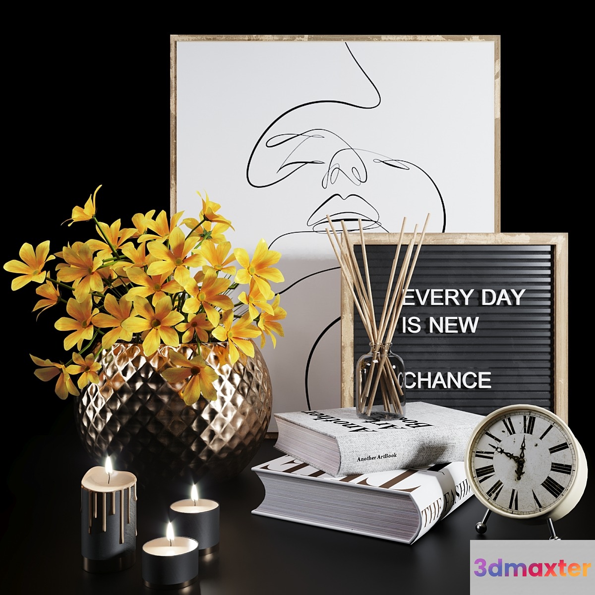 Decorative set 01 3D Max