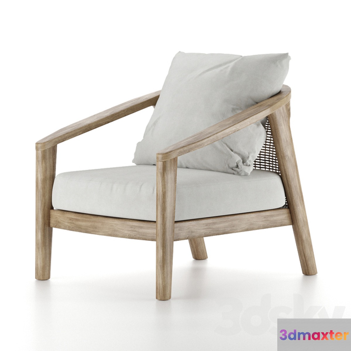 Rh - Malta Teak Lounge Chair 3D Max