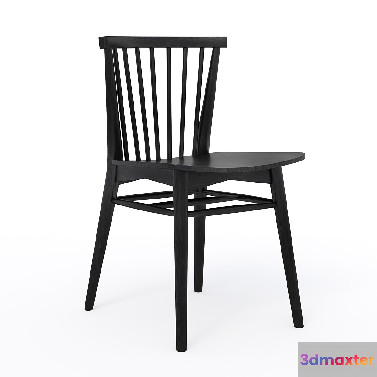 Rus Black Dining Chair 3D Max