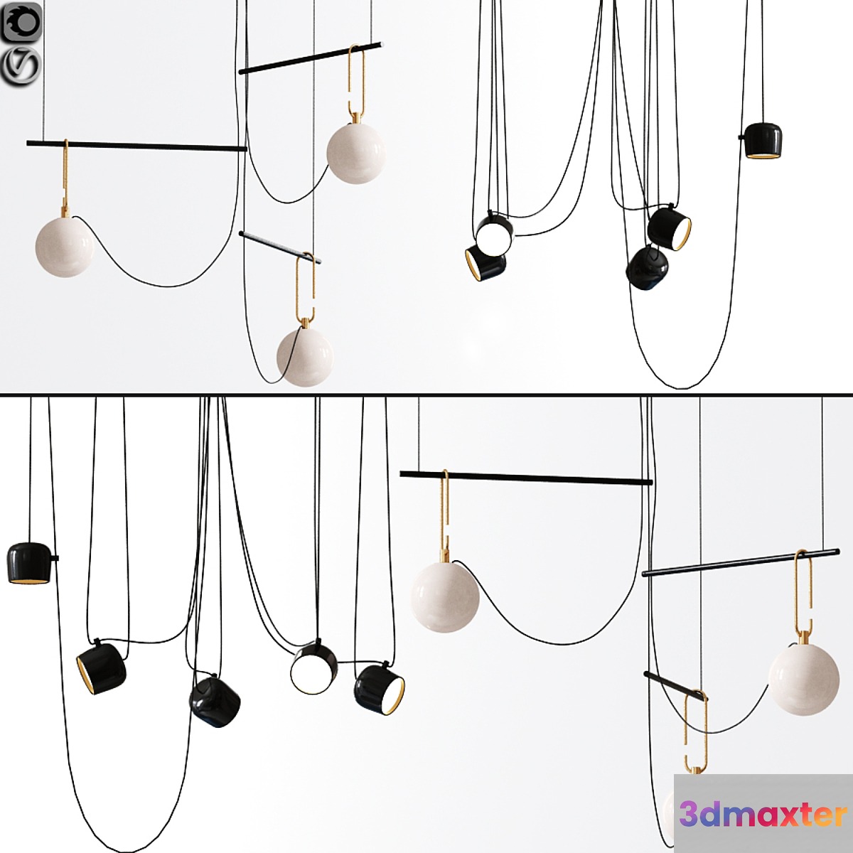 Flos Aim And Ceiling Light Pendant - No.4