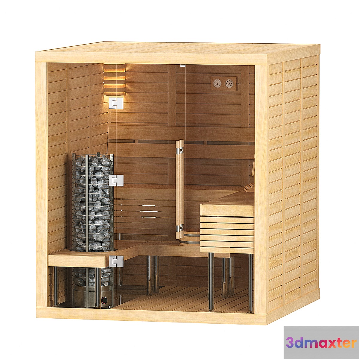 Finnish sauna Sawo Glass Front - No.3