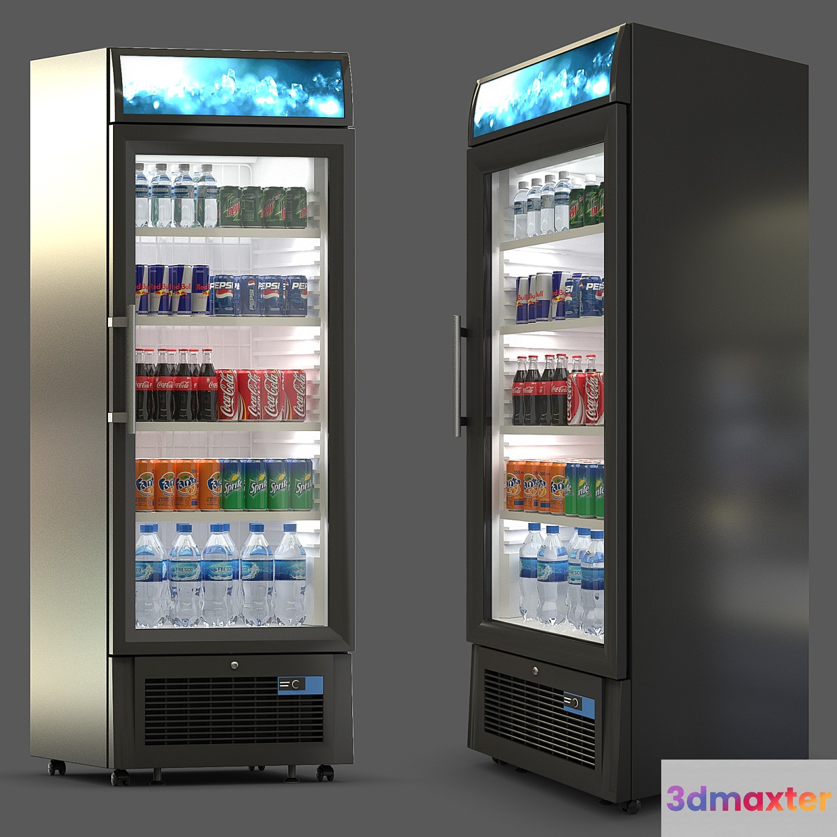 Fridge with Drinks 3D Max