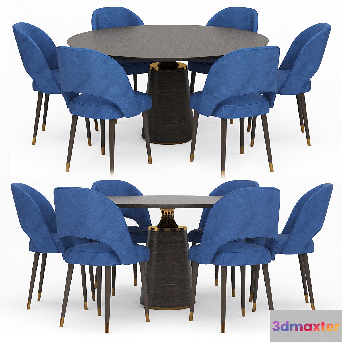 Dining table set 007 3D Max