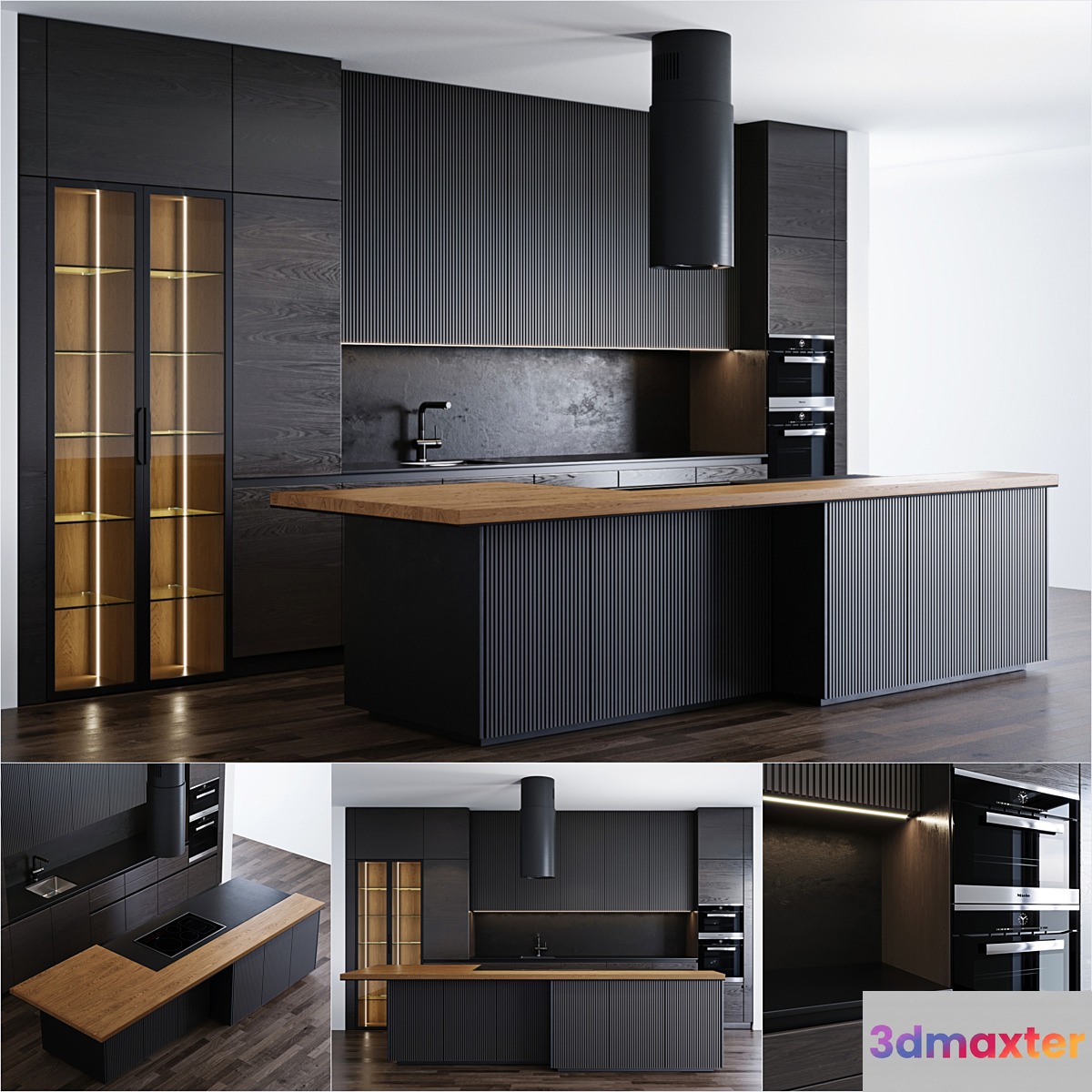 Modern kitchen 3 3D Max Modern kitchen 3 3D Max