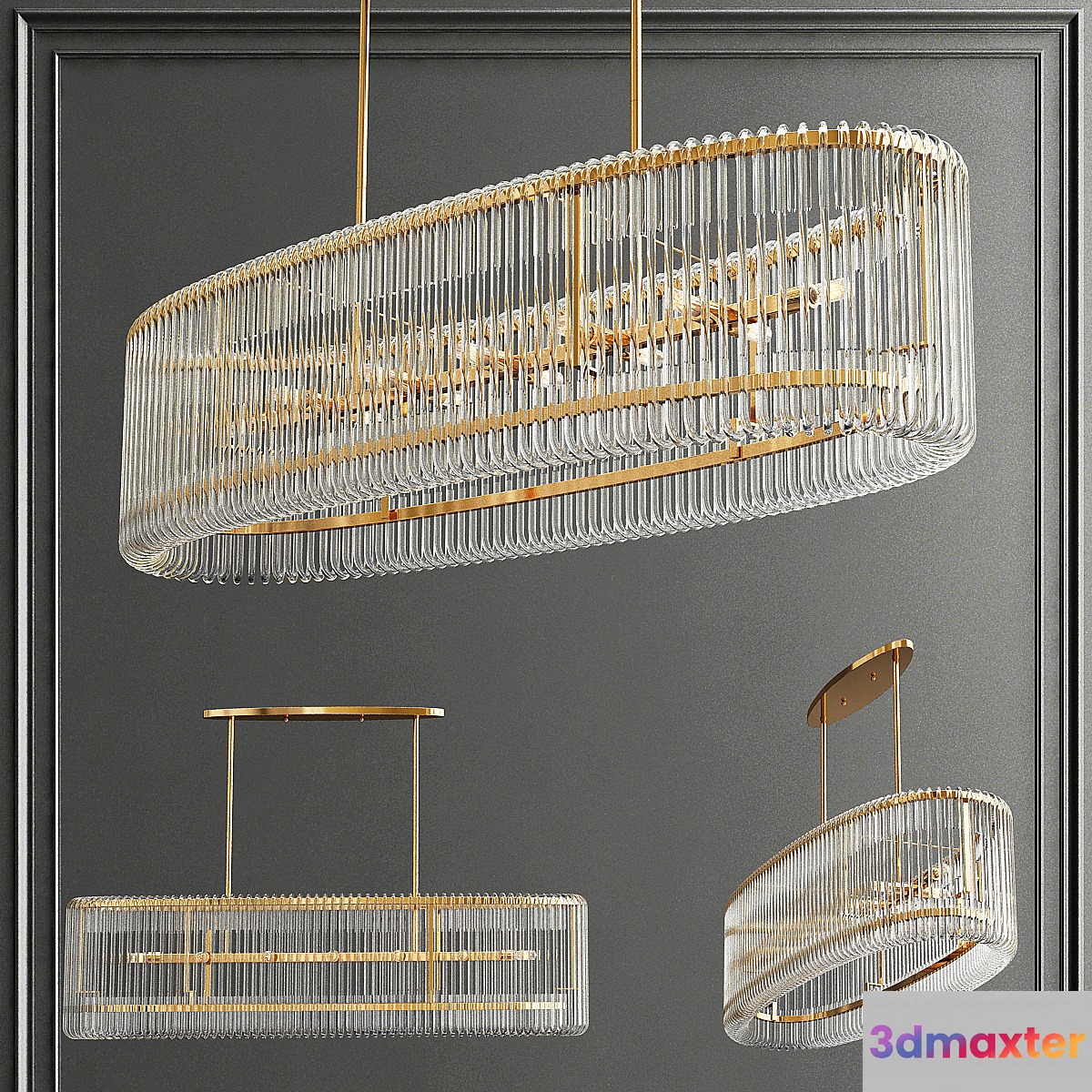 Arteriors chandler chandelier 3D Max