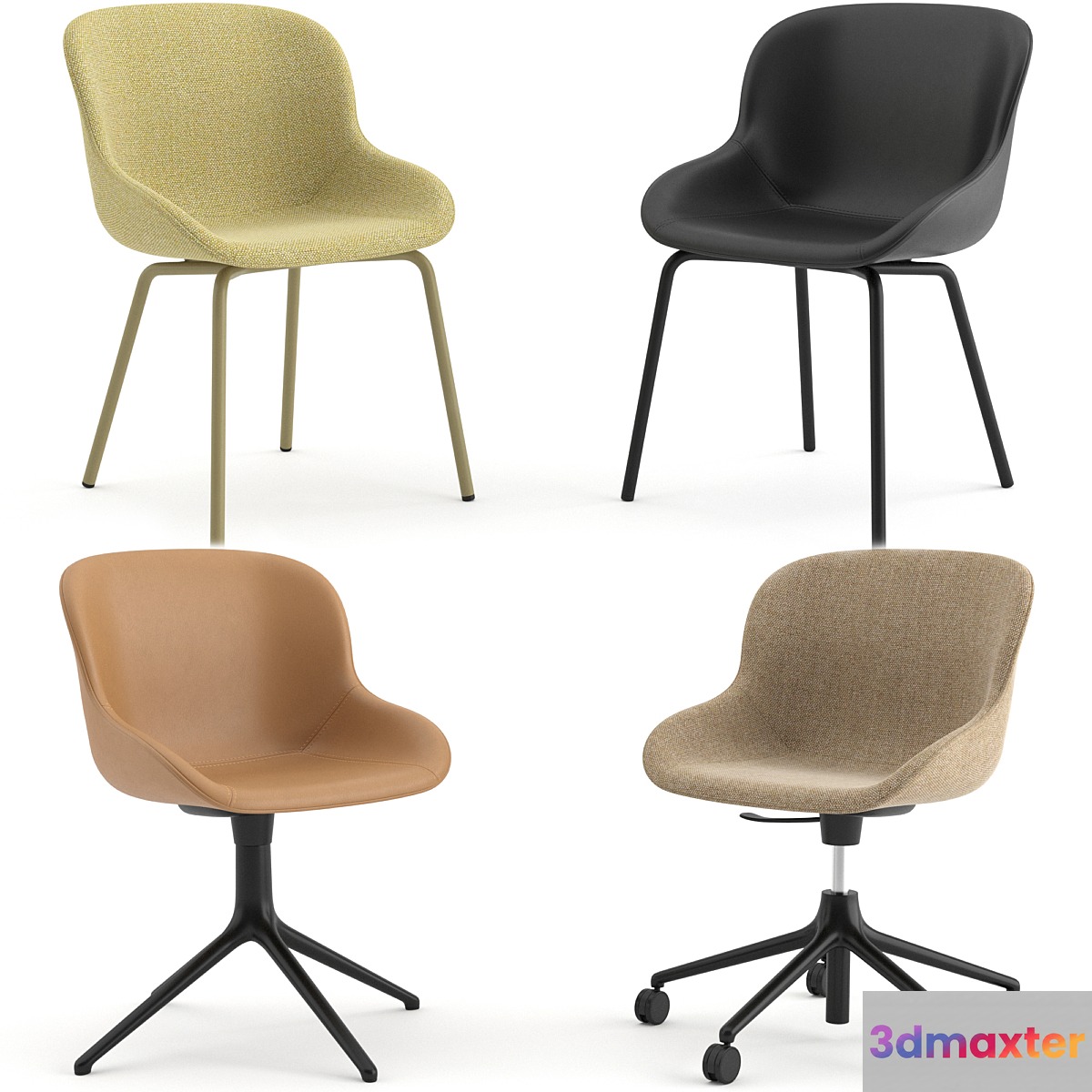 HYG Chairs Upholstery by Normann Copenhagen 3D Max