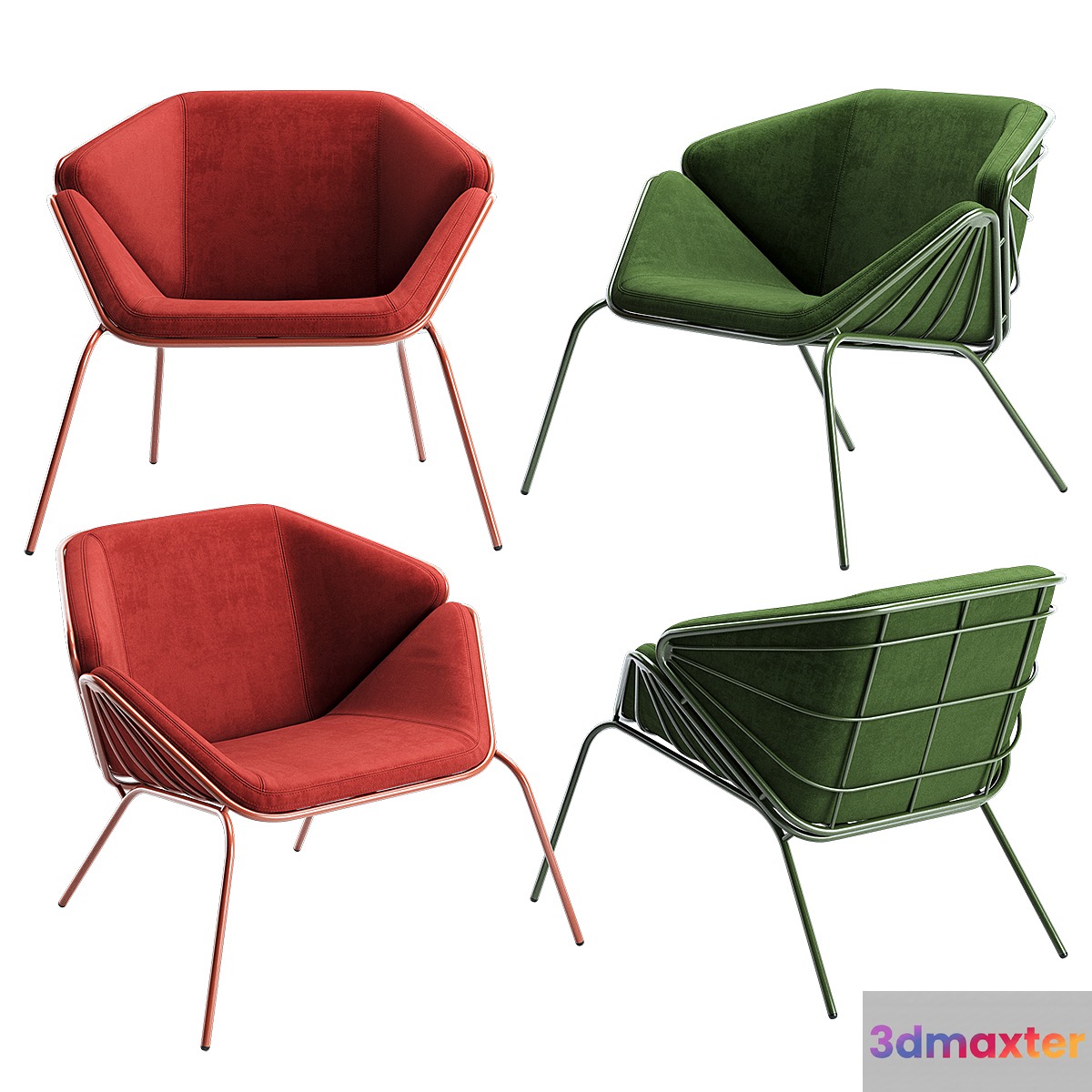 Skin Lounge armchair 3D Max