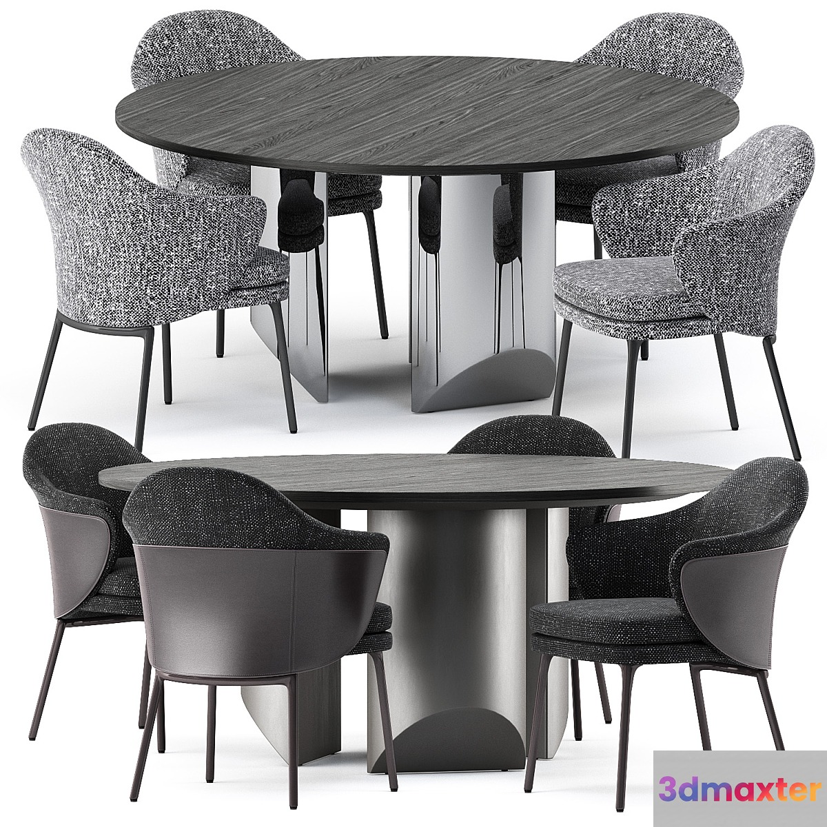 ANGIE CHAIR and Wedge Table by Minotti - No.3 3D Max