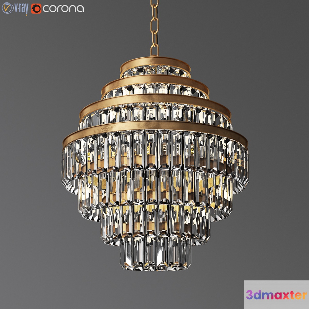 Alaine Crystal Medium Pendant RH - No.2