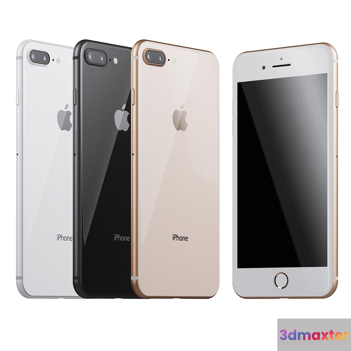 Apple iPhone 8 plus phone 3D Max