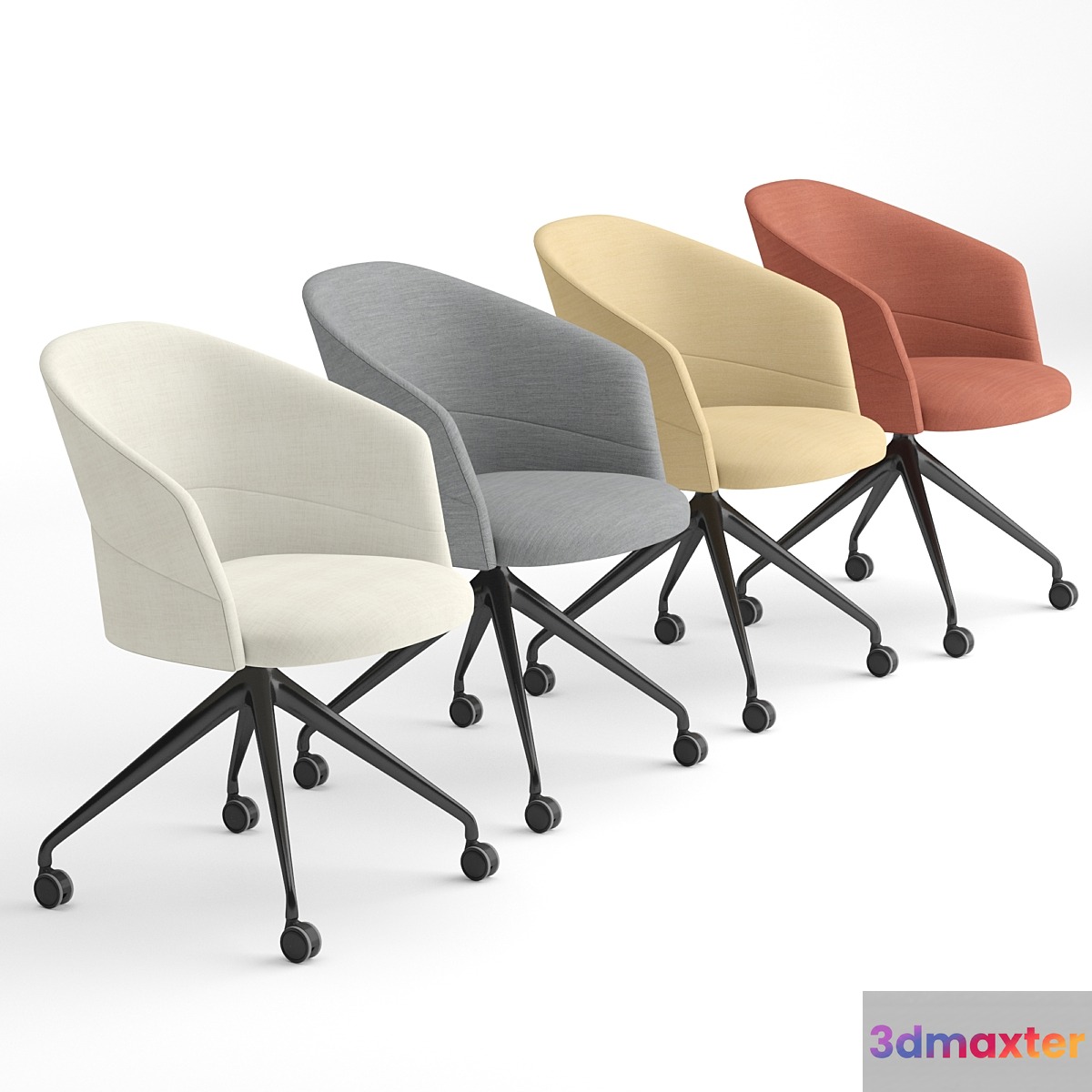 Viccarbe Copa pyramid base office chair 3D Max