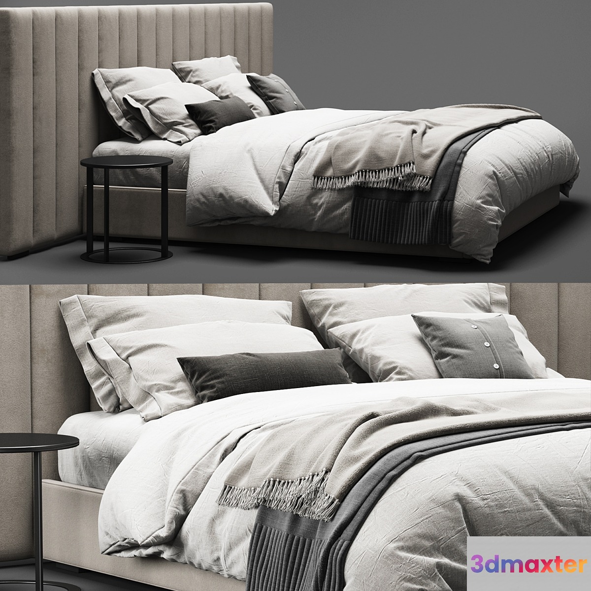 RH Modena Bed 3D Max